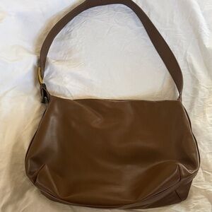 Classic Brown Leather Shoulder Bag
